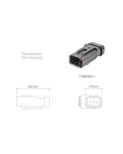 TE AMPSEAL 16 776430-1 3 Circuit Receptacle Connector