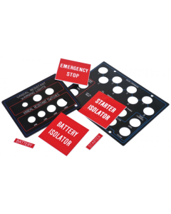 Ionnic ENG-STARTERISO Adhesive Backed Egraved Panels - 45 x 20mm